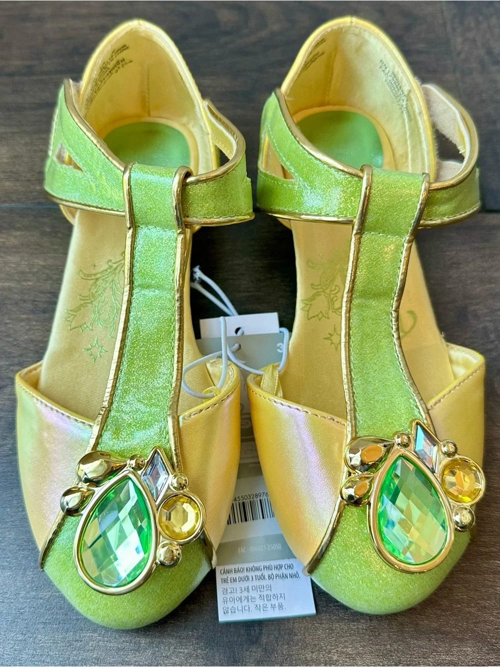 Disney Store Princess Tiana Dress Up Shoes - Girls 13/1 - NWT - Costume Shoes